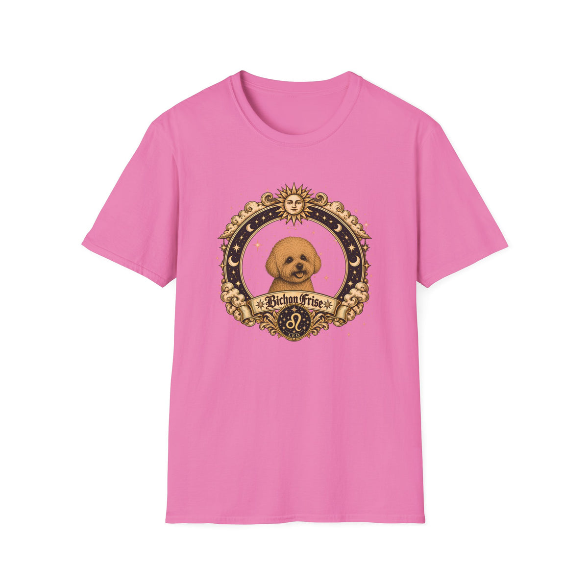 Zodiac Leo Bichon Frise - Dog Horoscope Star Sign - Supersoft Unisex T-shirt