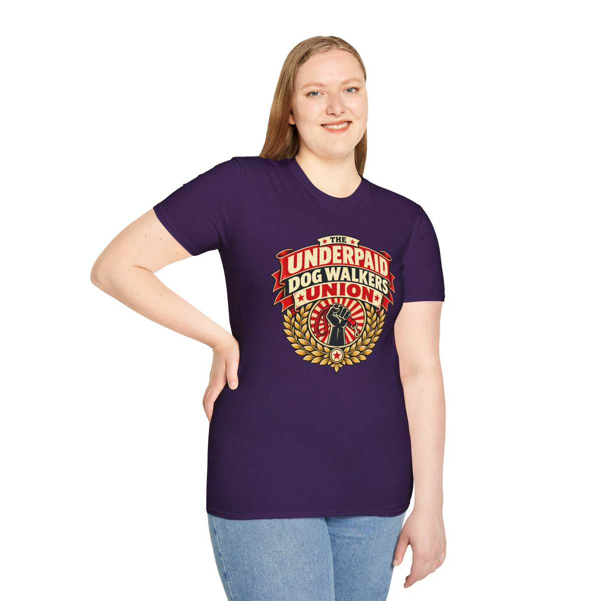 The Underpaid Dog Walkers Union - Supersoft Unisex T-shirt