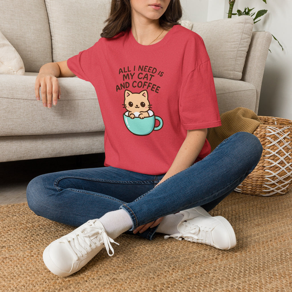 All I Need is My Cat and Coffee –  Supersoft Unisex T-Shirt