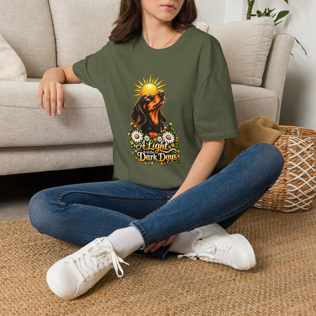 A Light in the Dark days - Dachshund - Supersoft Unisex T-shirt