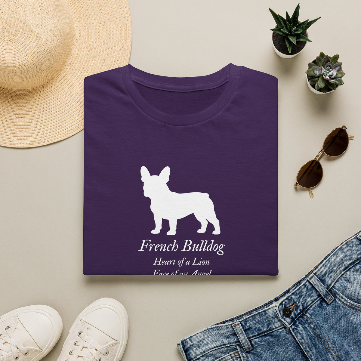 Heart of a Lion - French Bulldog – Supersoft Unisex T-Shirt