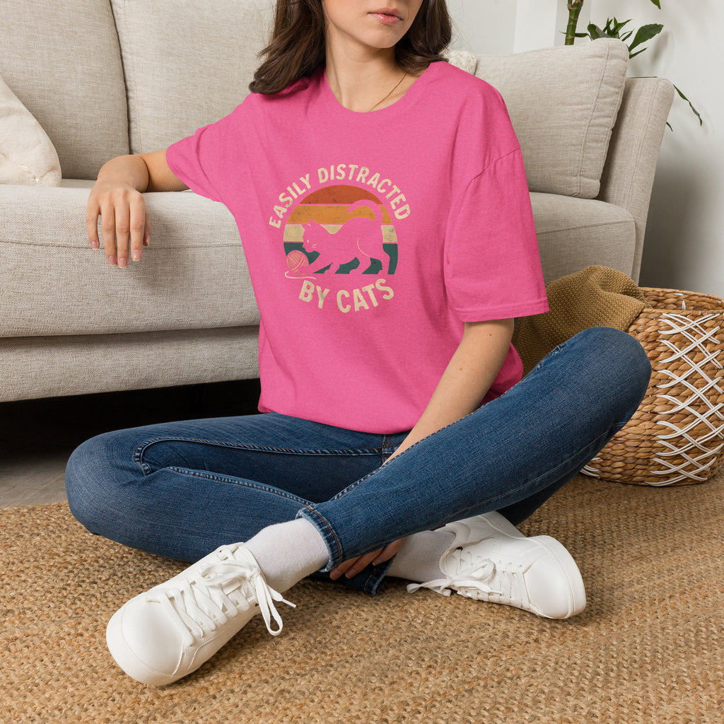 Easily Distracted by Cats –  Supersoft Unisex T-Shirt