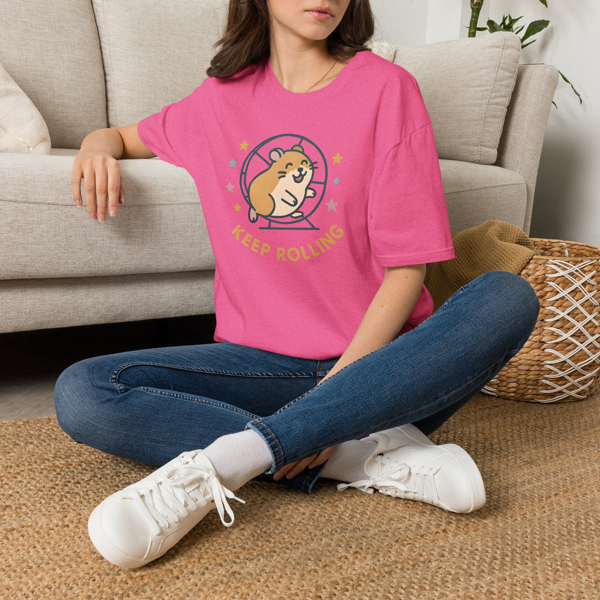 Keep Rolling Hamster –  Supersoft Unisex T-Shirt