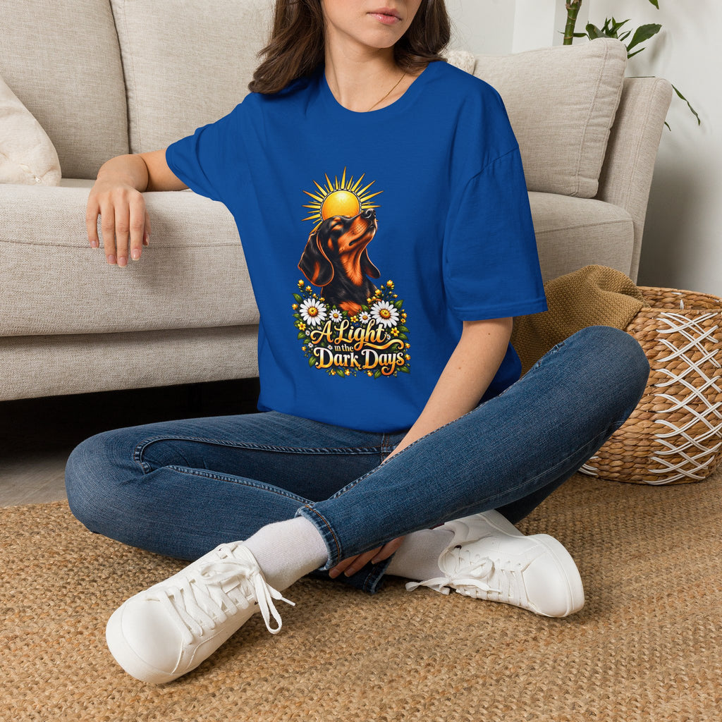 A Light in the Dark days - Dachshund - Supersoft Unisex T-shirt