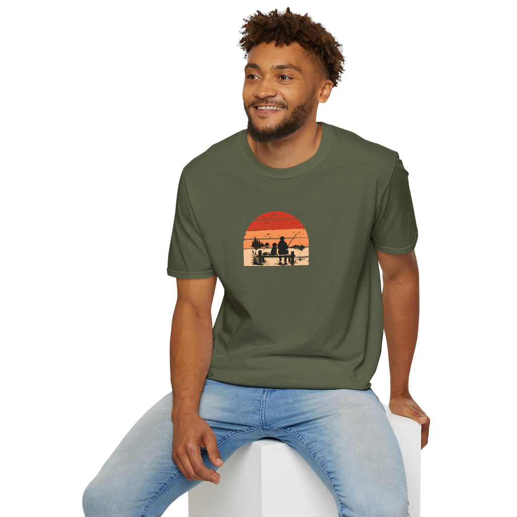 Gone Fishing…Brought the Dog –  Supersoft Unisex T-Shirt