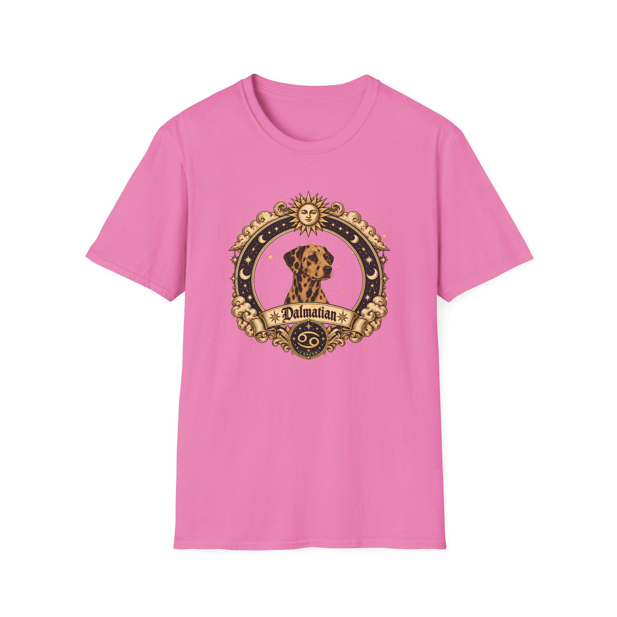 Zodiac Cancer Dalmatian - Dog Horoscope Star Sign - Supersoft Unisex T-shirt