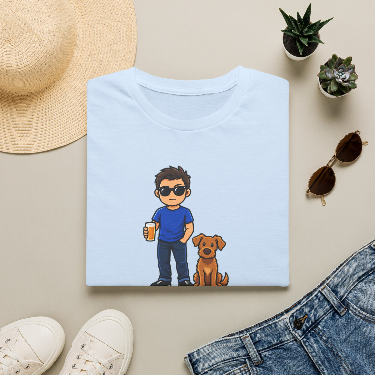 Beer, Dogs and Dudes - Me and All My Friends - Supersoft Unisex T-shirt