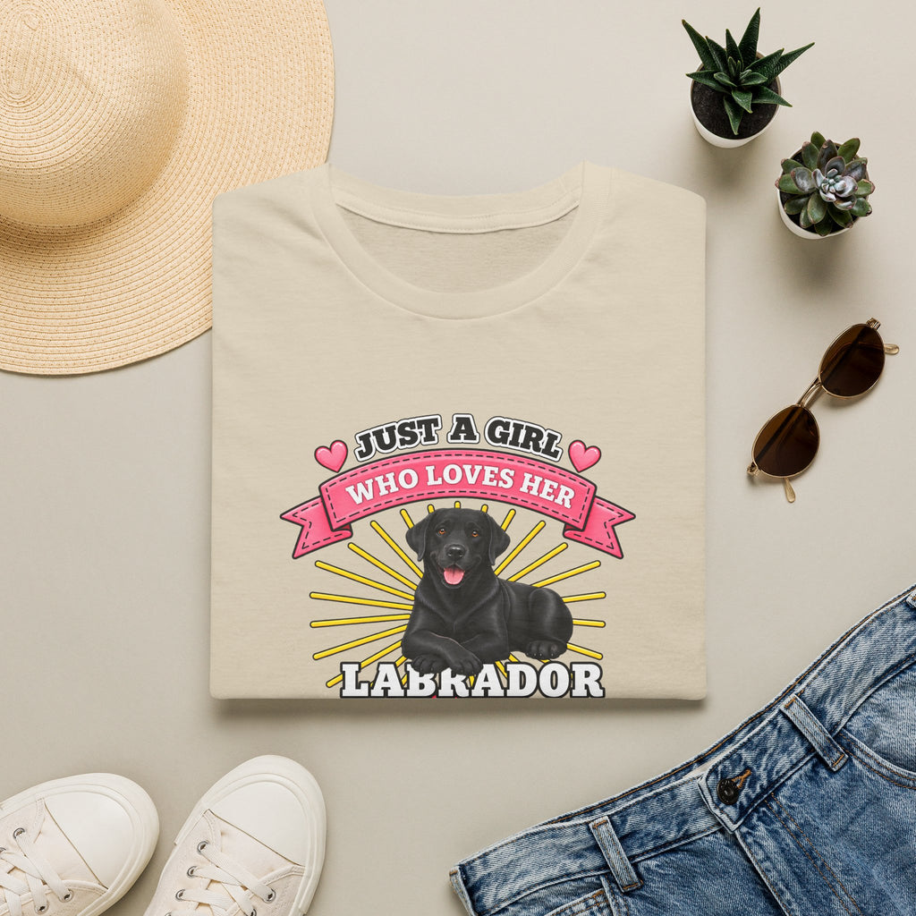 Just a Girl Who Loves Her Black Labrador –  Supersoft Unisex T-Shirt
