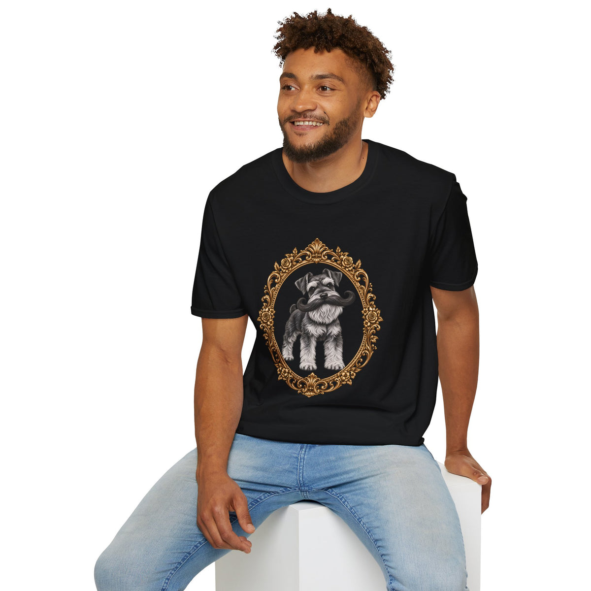 The Distinguished Sir Reginald Whiskers – Miniature Schnauzer - Supersoft Unisex T-shirt
