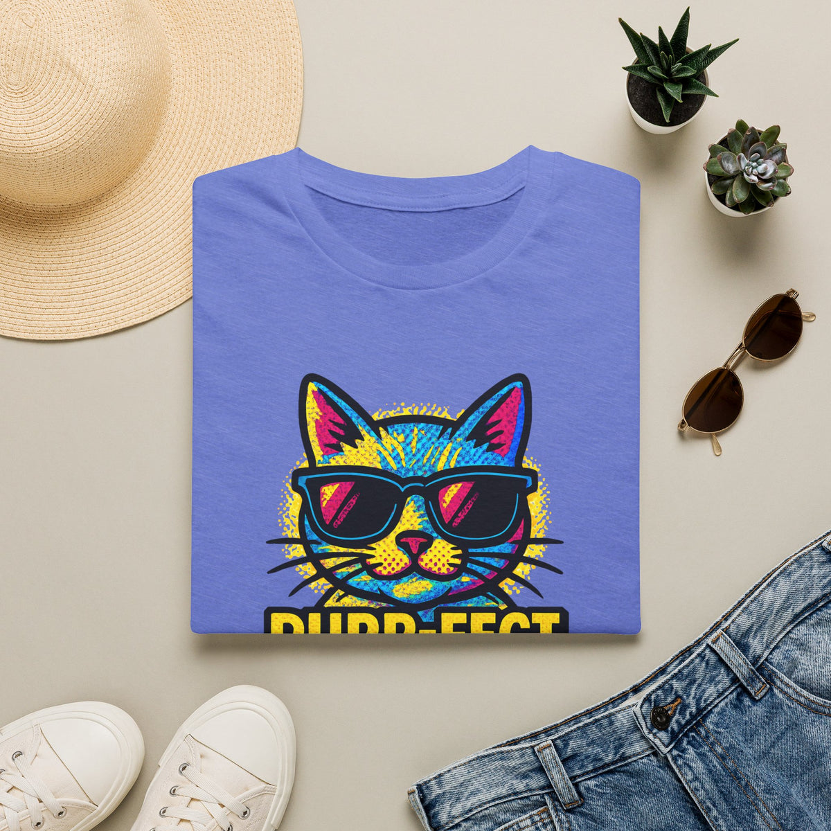 Purr-Fect Day Cat –  Supersoft Unisex T-Shirt
