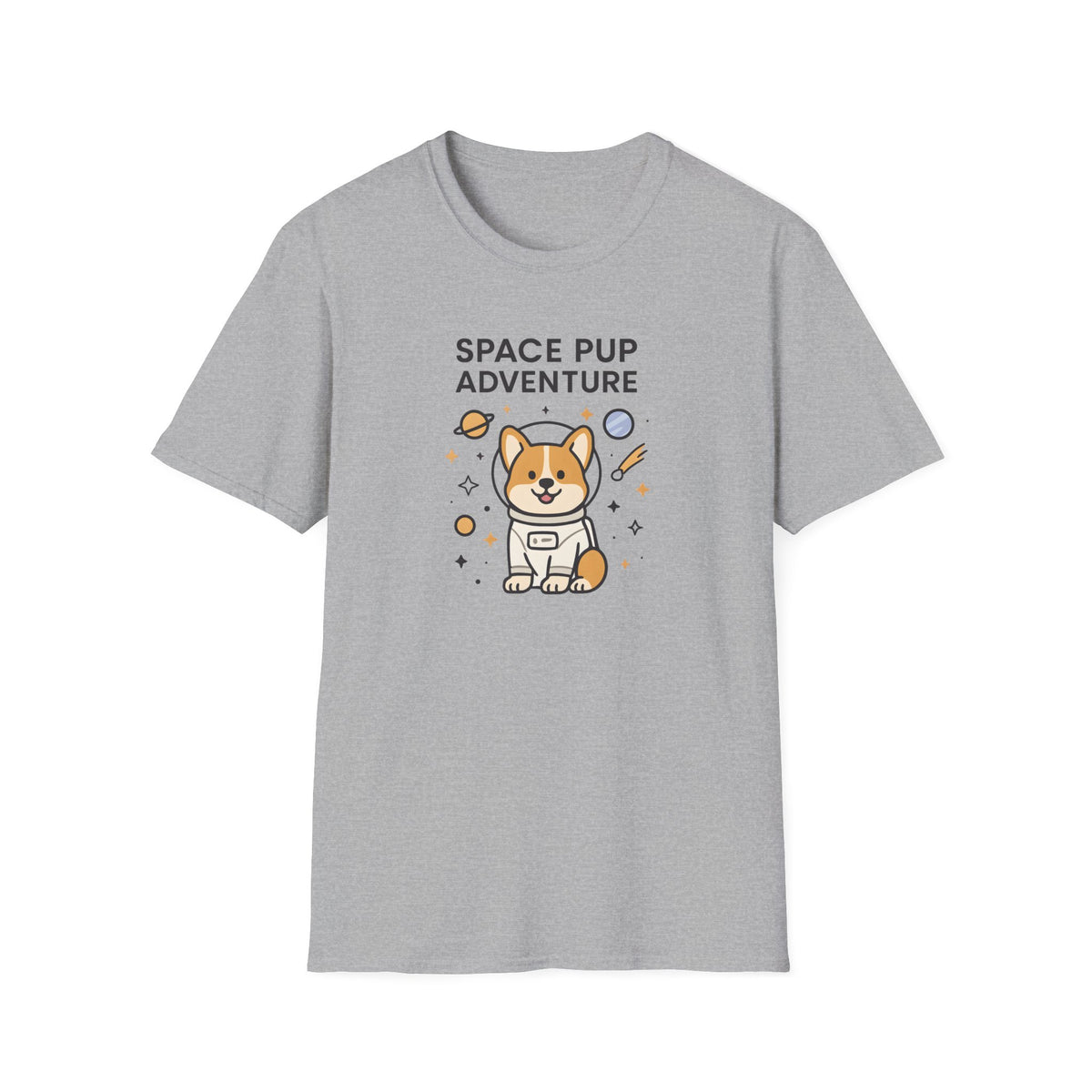 Space Pup Adventure Cute Kawaii –  Supersoft Unisex T-Shirt
