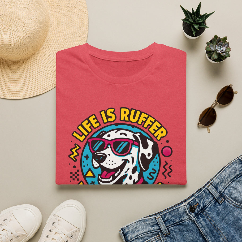 Life Is Ruffer Without a Dog Dalmatian –  Supersoft Unisex T-Shirt