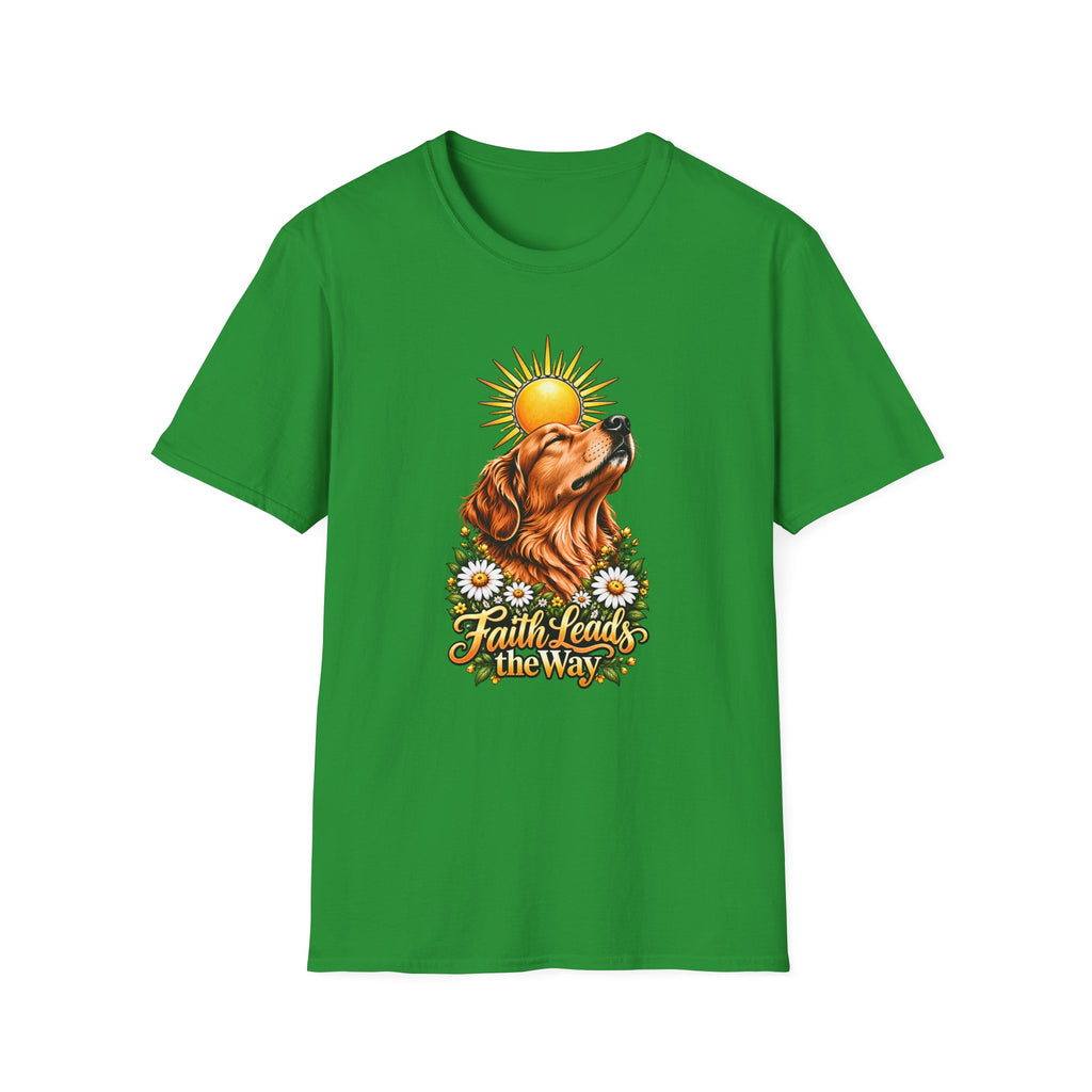 Faith Leads the Way - Golden Retriever - Supersoft Unisex T-shirt