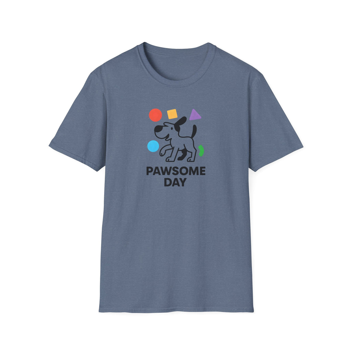 Dog with Colourful Shapes –  Supersoft Unisex T-Shirt