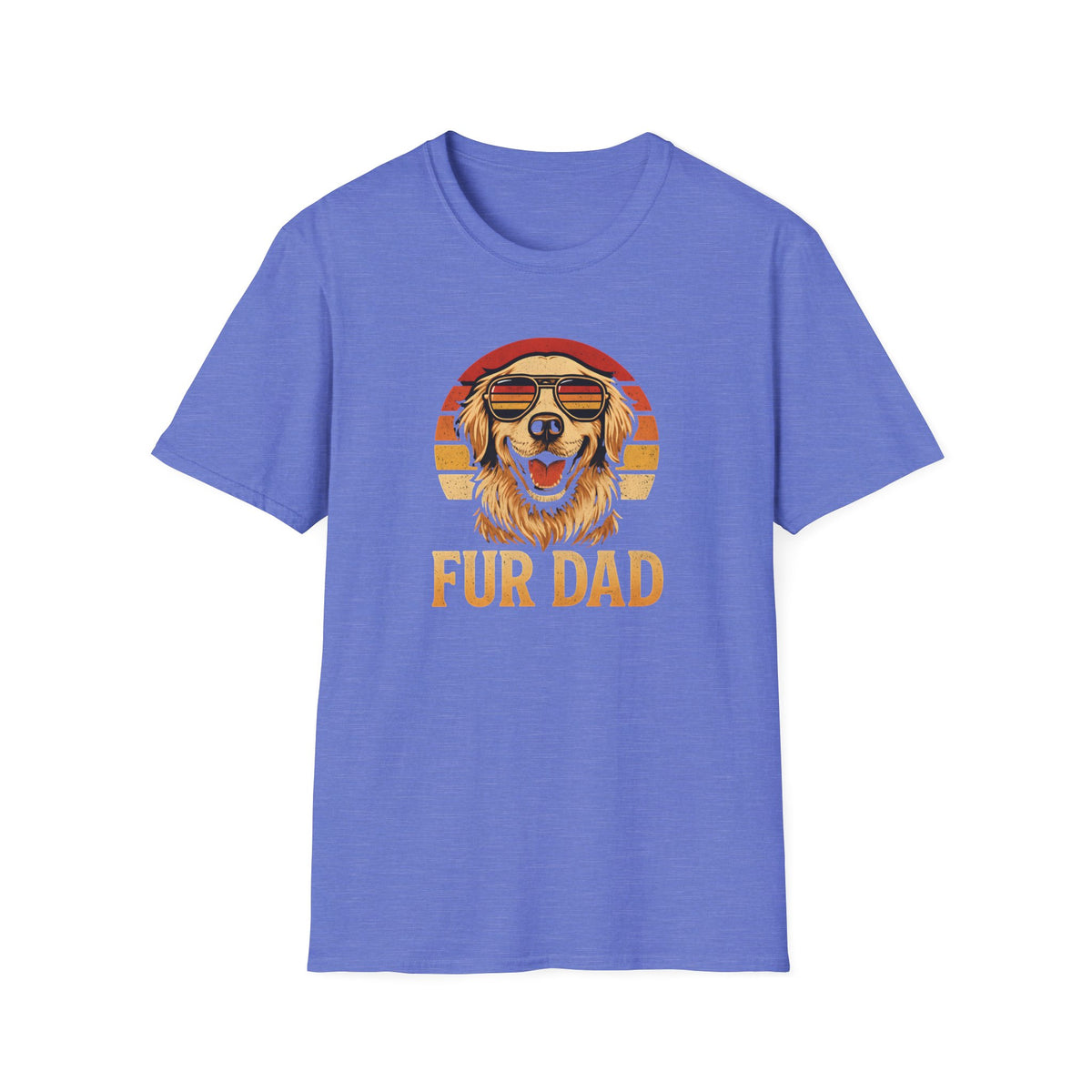 Retro Sunset Golden Retriever - Fur Dad –  Supersoft Unisex T-Shirt