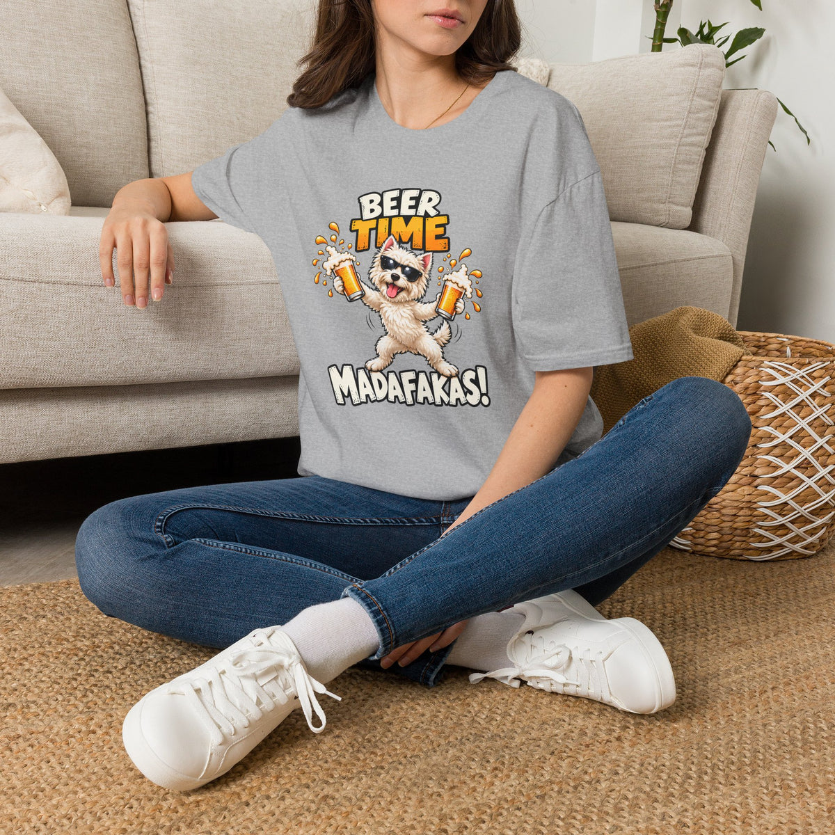 Beer Time, Madafakas! – West Highland Terrier - Supersoft Unisex T-shirt