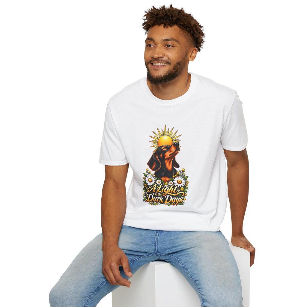 A Light in the Dark days - Dachshund - Supersoft Unisex T-shirt