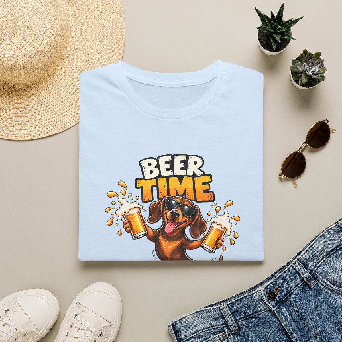 Beer Time, Madafakas! – Dachshund - Supersoft Unisex T-shirt