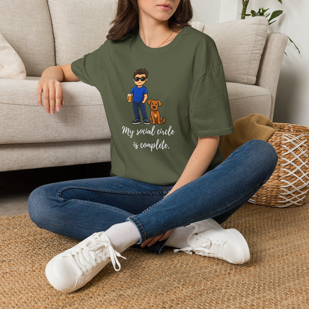 Beer, Dogs and Dudes - My Social Circle Is Complete - Supersoft Unisex T-shirt