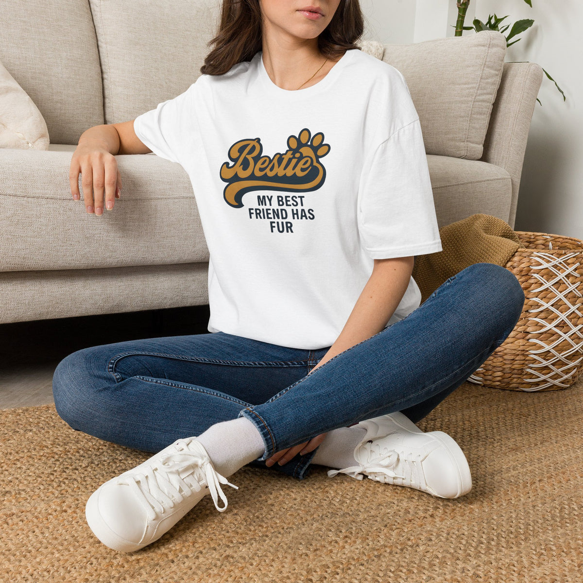 Bestie, My Best Friend Has Fur –  Supersoft Unisex T-Shirt