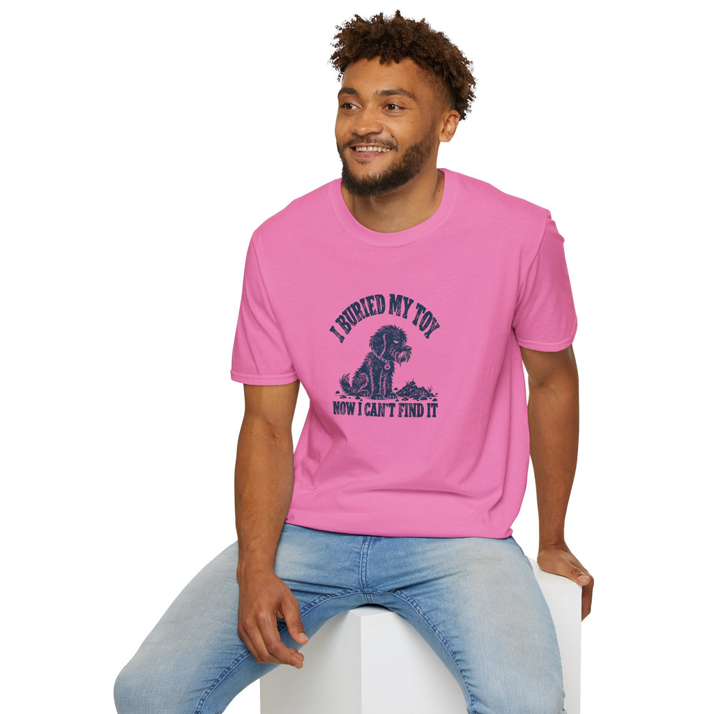 Grumpy Dog - I Buried My Toy Now I Can't Find It –  Supersoft Unisex T-Shirt