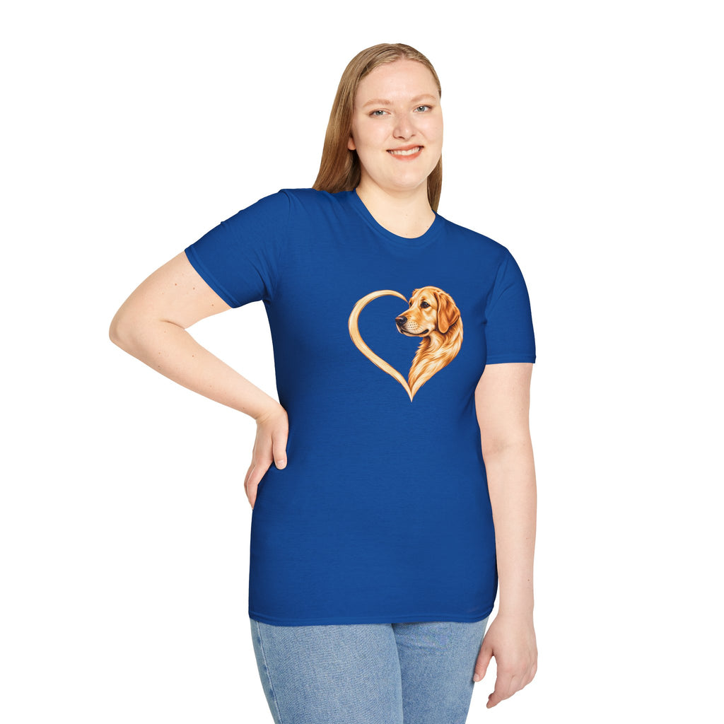 A Heart of Gold - Golden Retriever - Supersoft Unisex T-shirt