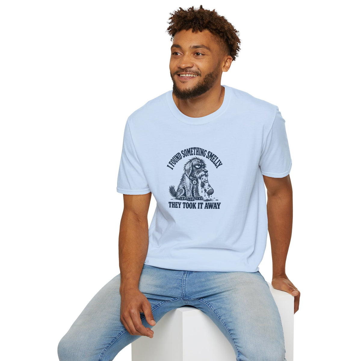 Grumpy Dog - I Found Something Smelly –  Supersoft Unisex T-Shirt