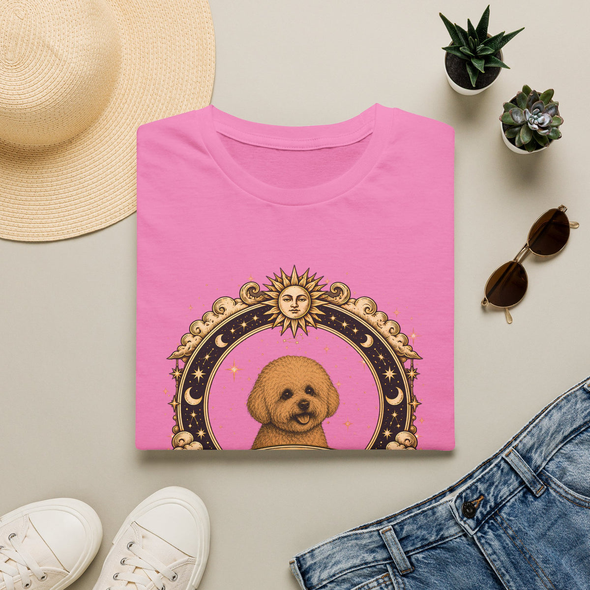 Zodiac Leo Bichon Frise - Dog Horoscope Star Sign - Supersoft Unisex T-shirt