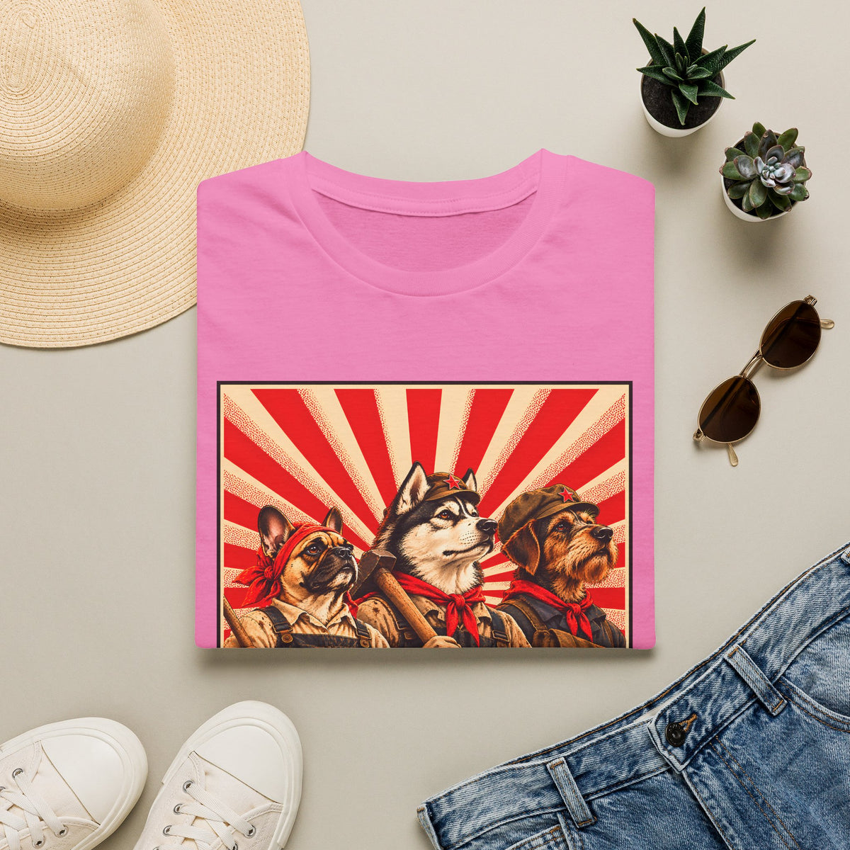 The Pawletariat Shall Rise! – The Great Canine Workers' Uprising - Supersoft Unisex T-shirt