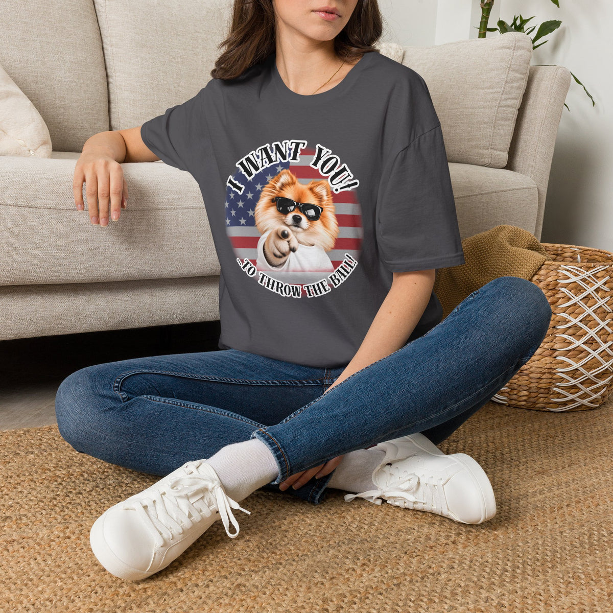 I WANT YOU!...To Throw the Ball! – Pomeranian - Supersoft Unisex T-shirt
