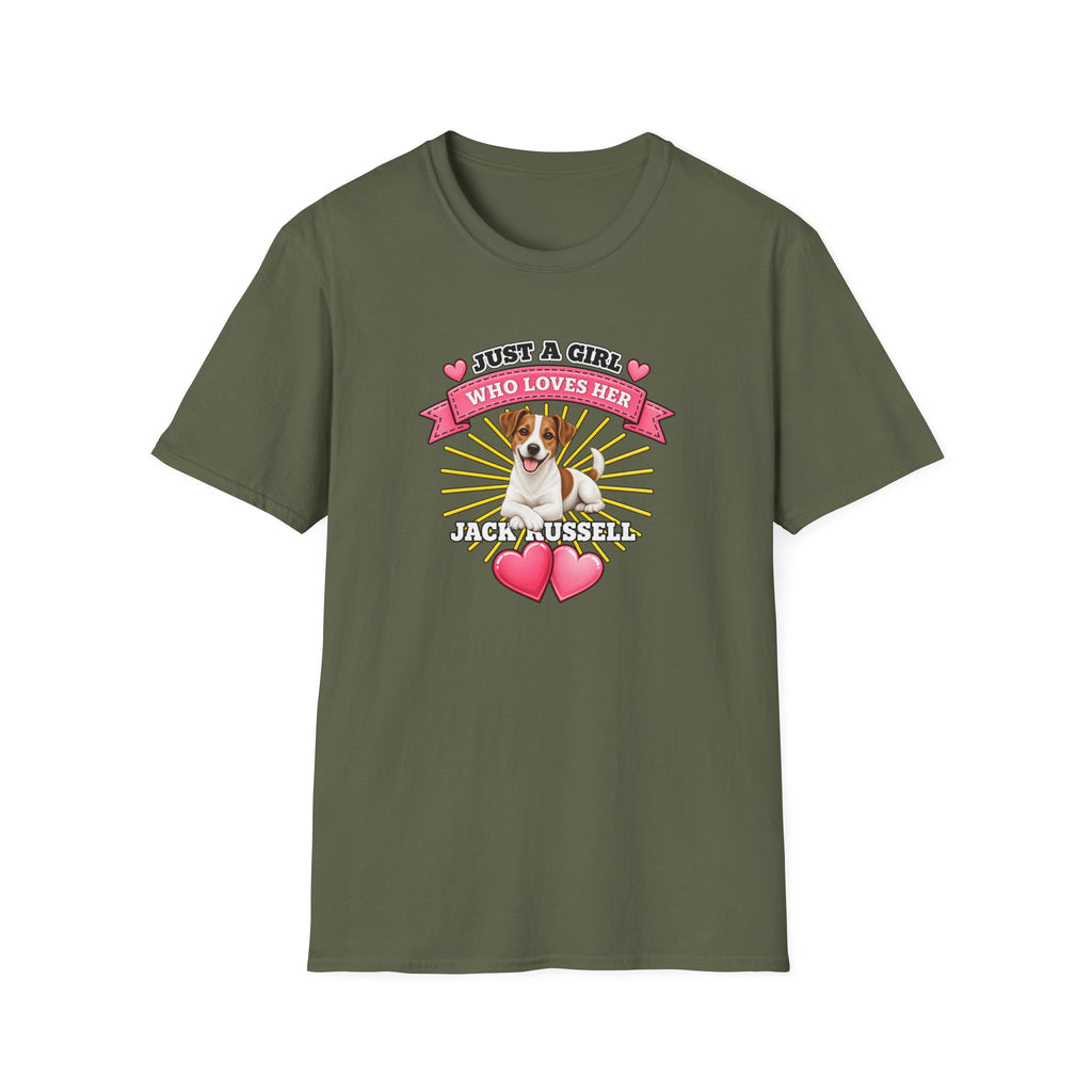 Just a Girl Who Loves Her Jack Russell –  Supersoft Unisex T-Shirt