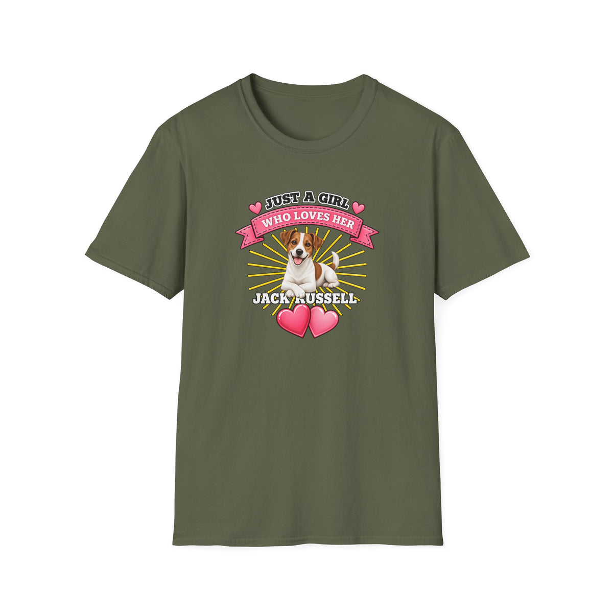 Just a Girl Who Loves Her Jack Russell –  Supersoft Unisex T-Shirt