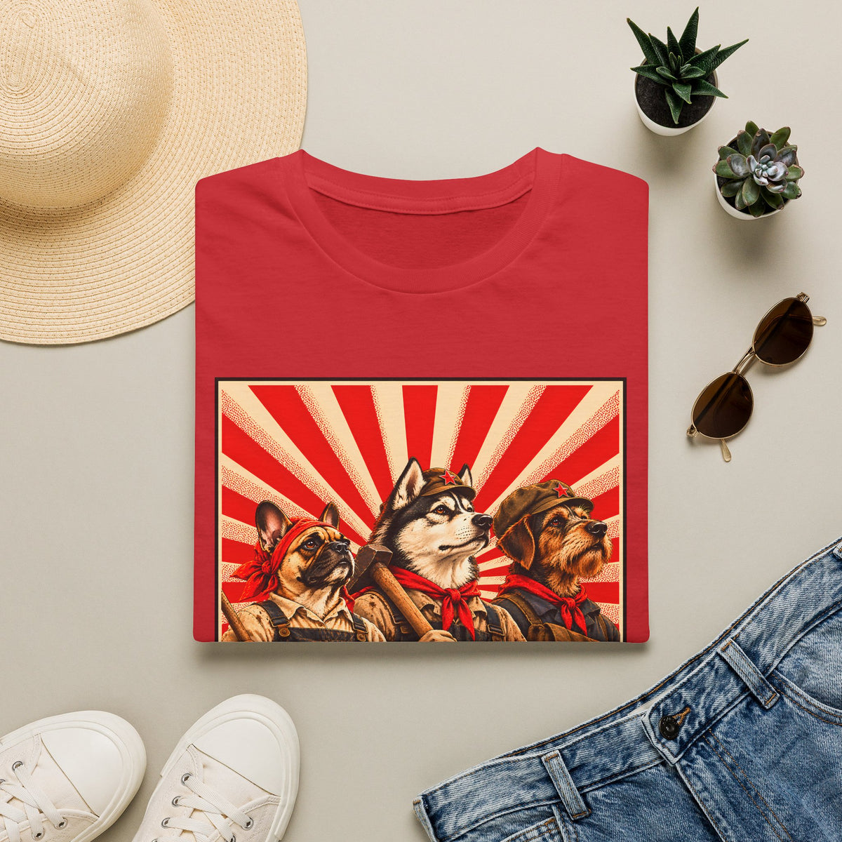 The Pawletariat Shall Rise! – The Great Canine Workers' Uprising - Supersoft Unisex T-shirt