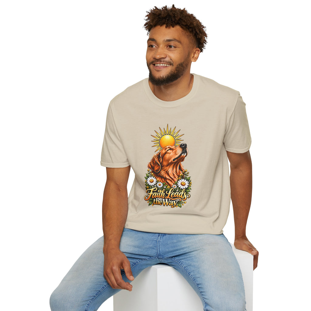 Faith Leads the Way - Golden Retriever - Supersoft Unisex T-shirt