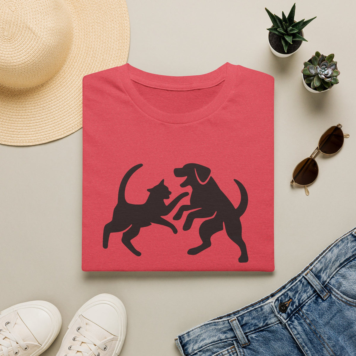 Cat and Dog  –  Supersoft Unisex T-Shirt