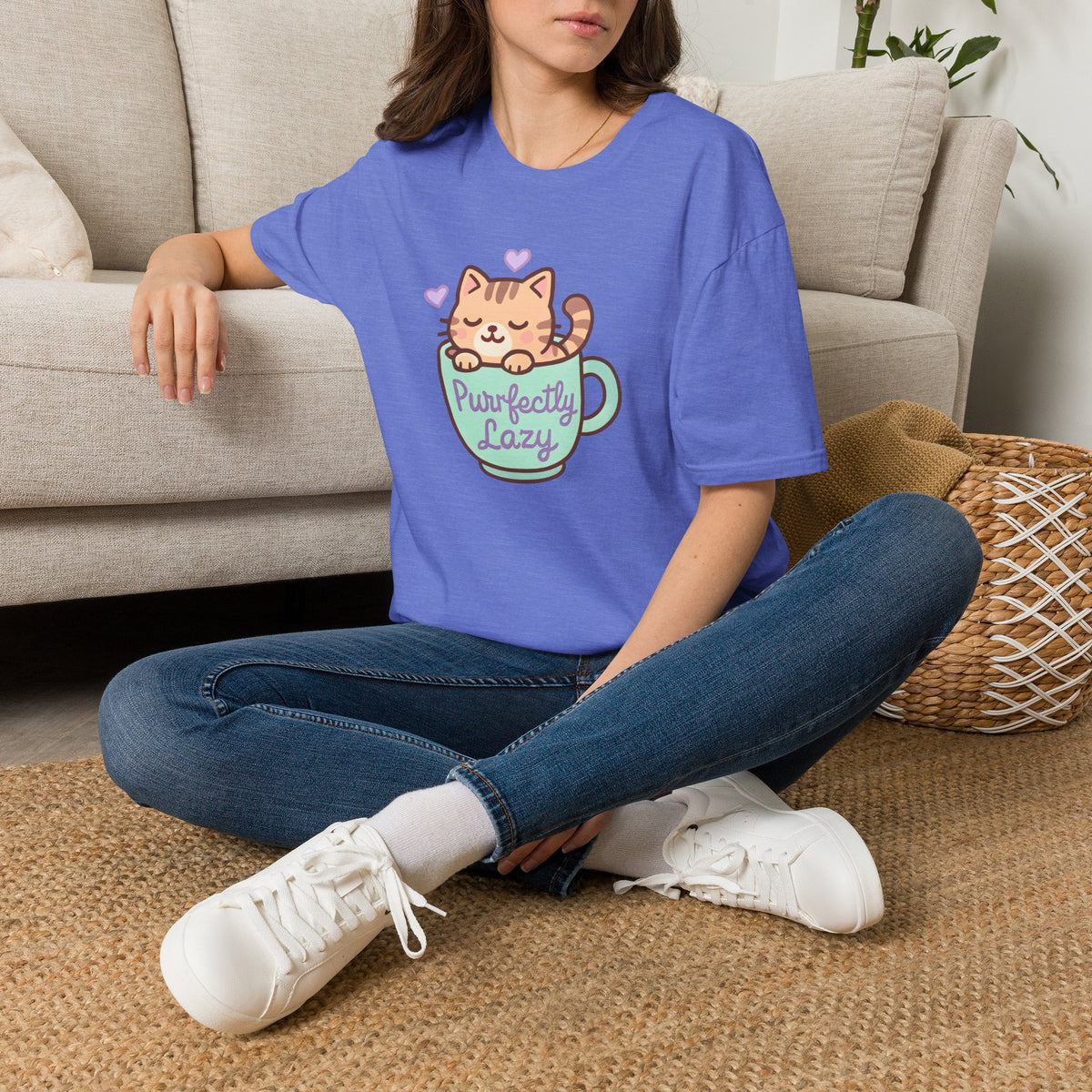 Purfectly Lazy Cat –  Supersoft Unisex T-Shirt