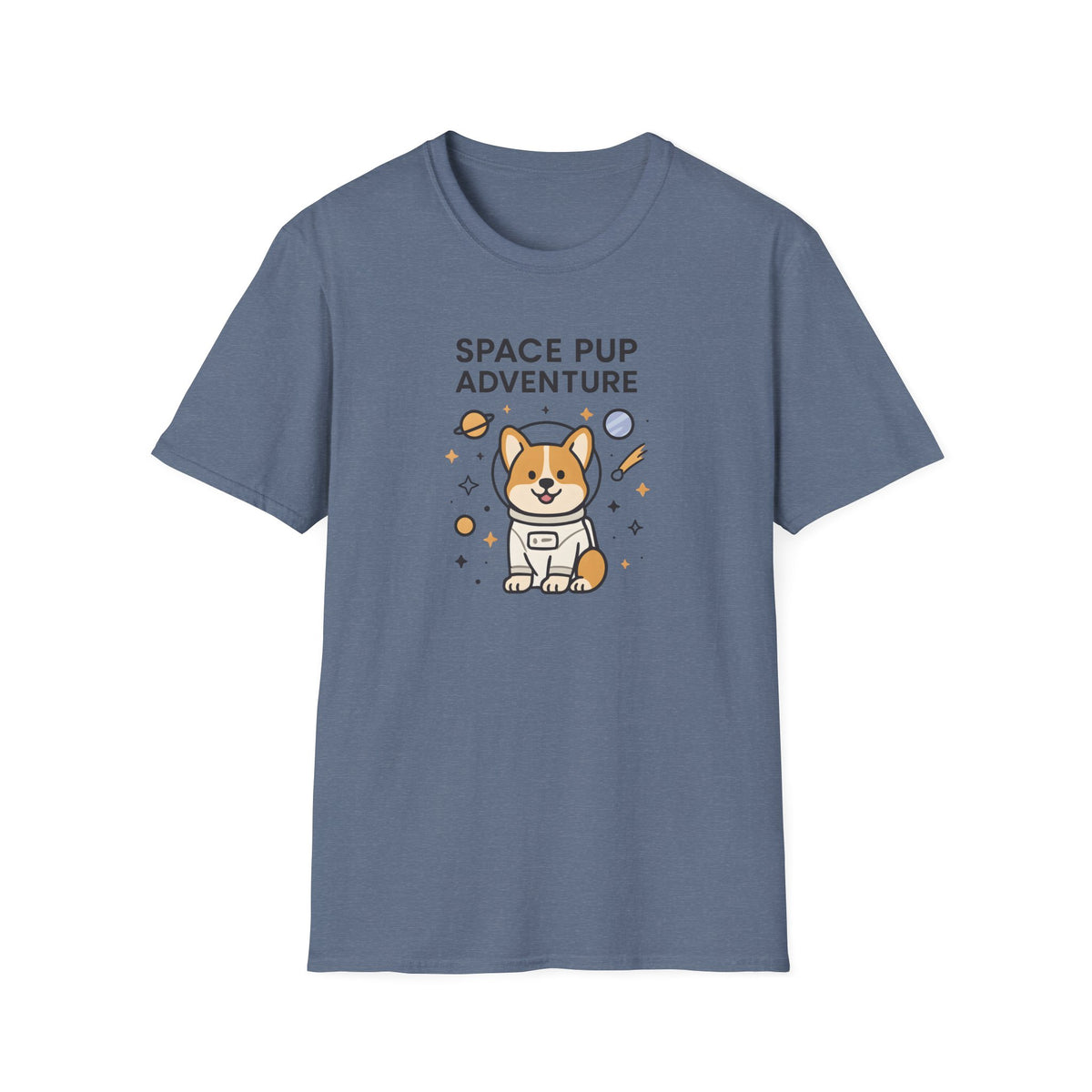 Space Pup Adventure Cute Kawaii –  Supersoft Unisex T-Shirt
