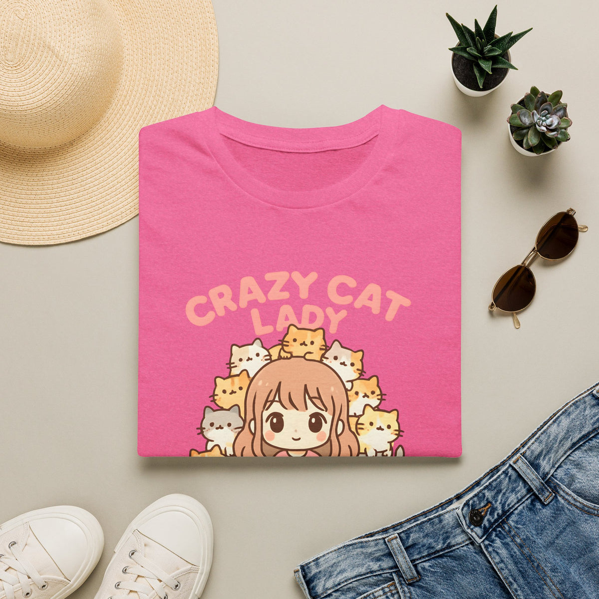 Crazy Cat Lady Cute Kawaii –  Supersoft Unisex T-Shirt