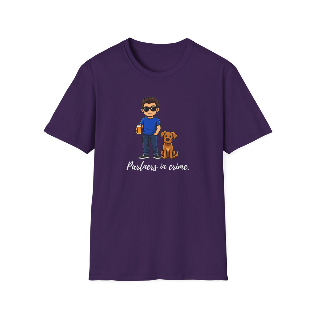 Beer, Dogs and Dudes - Partners in Crime - Supersoft Unisex T-shirt