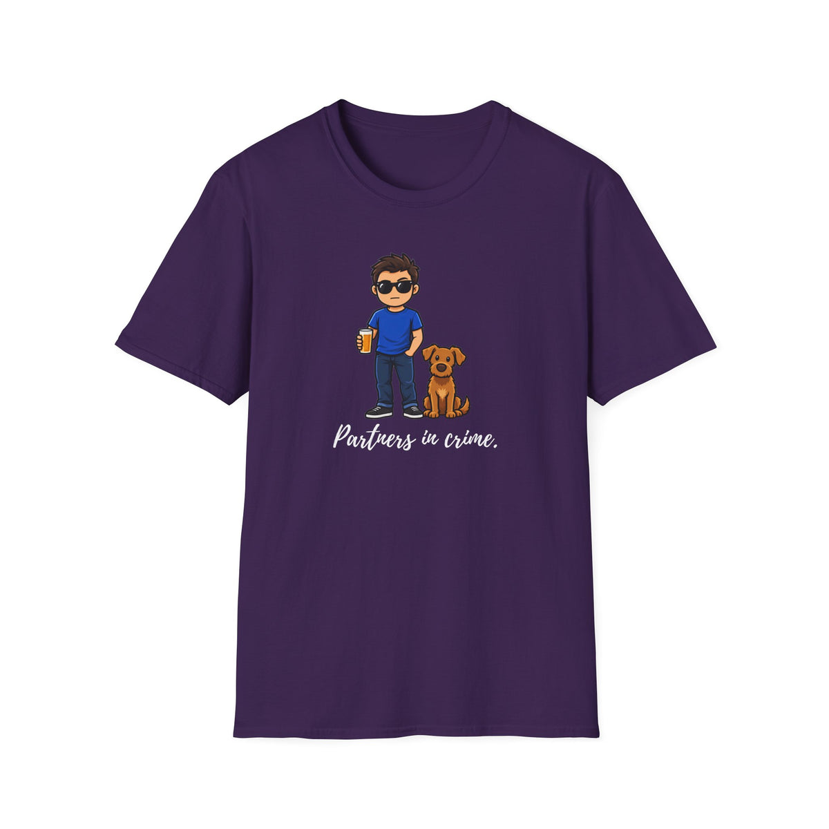Beer, Dogs and Dudes - Partners in Crime - Supersoft Unisex T-shirt