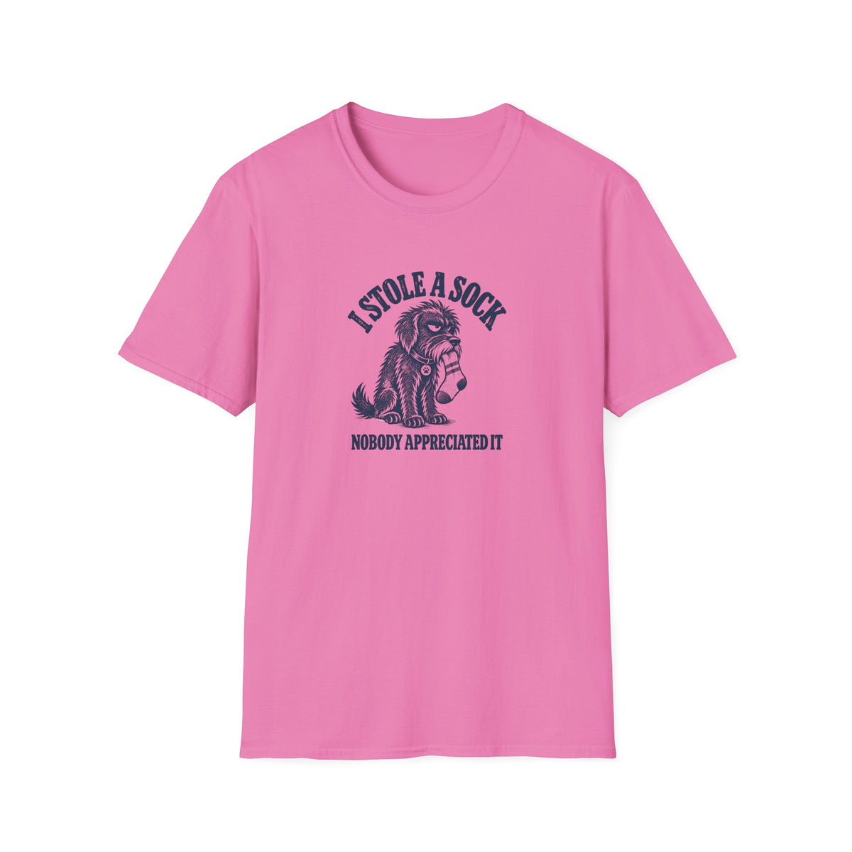 Grumpy Dog - I Stole A Sock...Nobody Appreciated It –  Supersoft Unisex T-Shirt