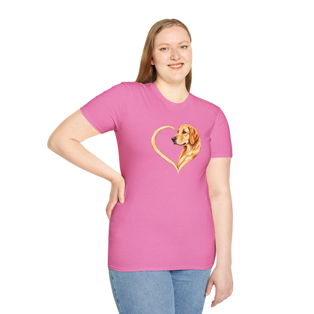 A Heart of Gold - Golden Retriever - Supersoft Unisex T-shirt