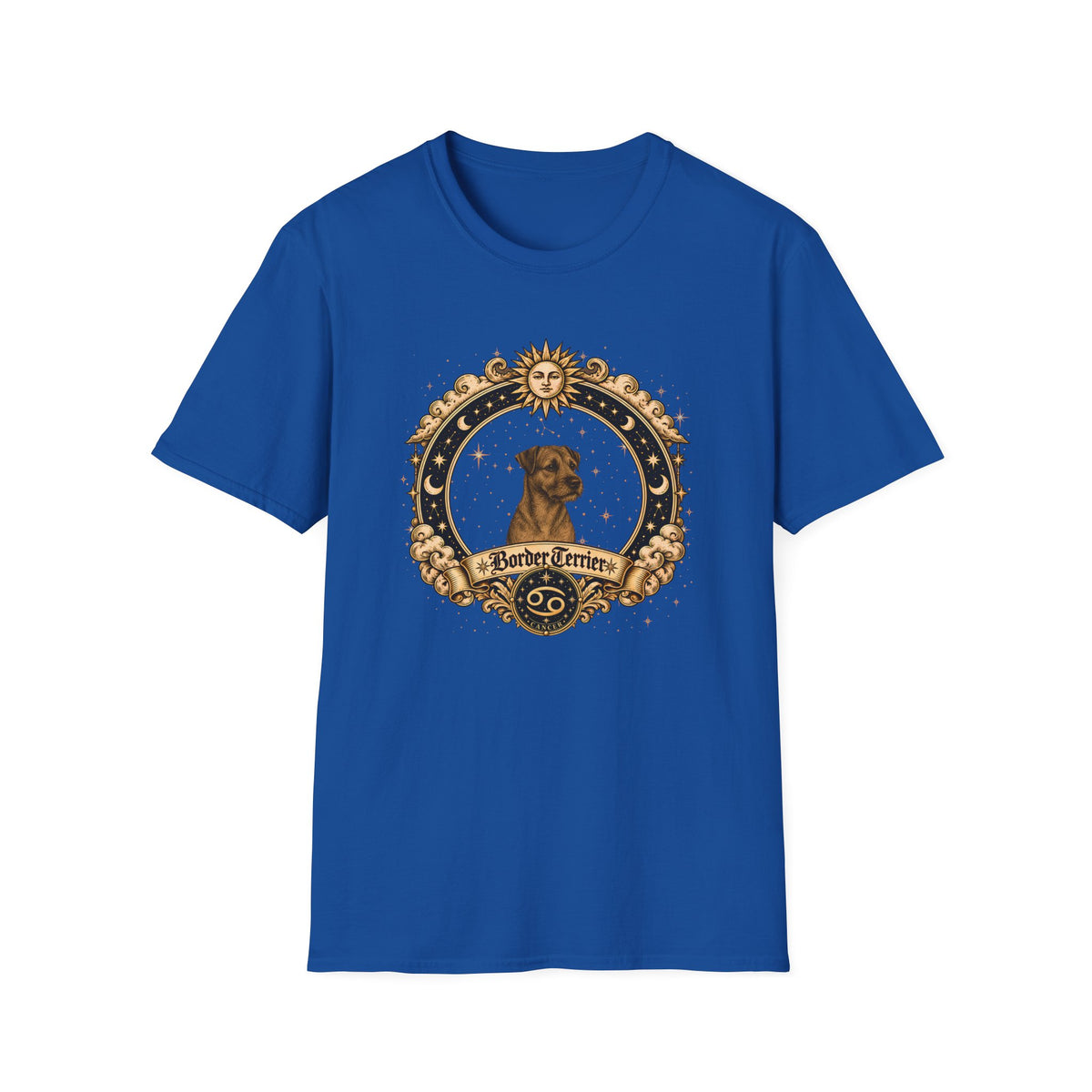 Zodiac Cancer Border Terrier - Dog Horoscope Star Sign - Supersoft Unisex T-shirt