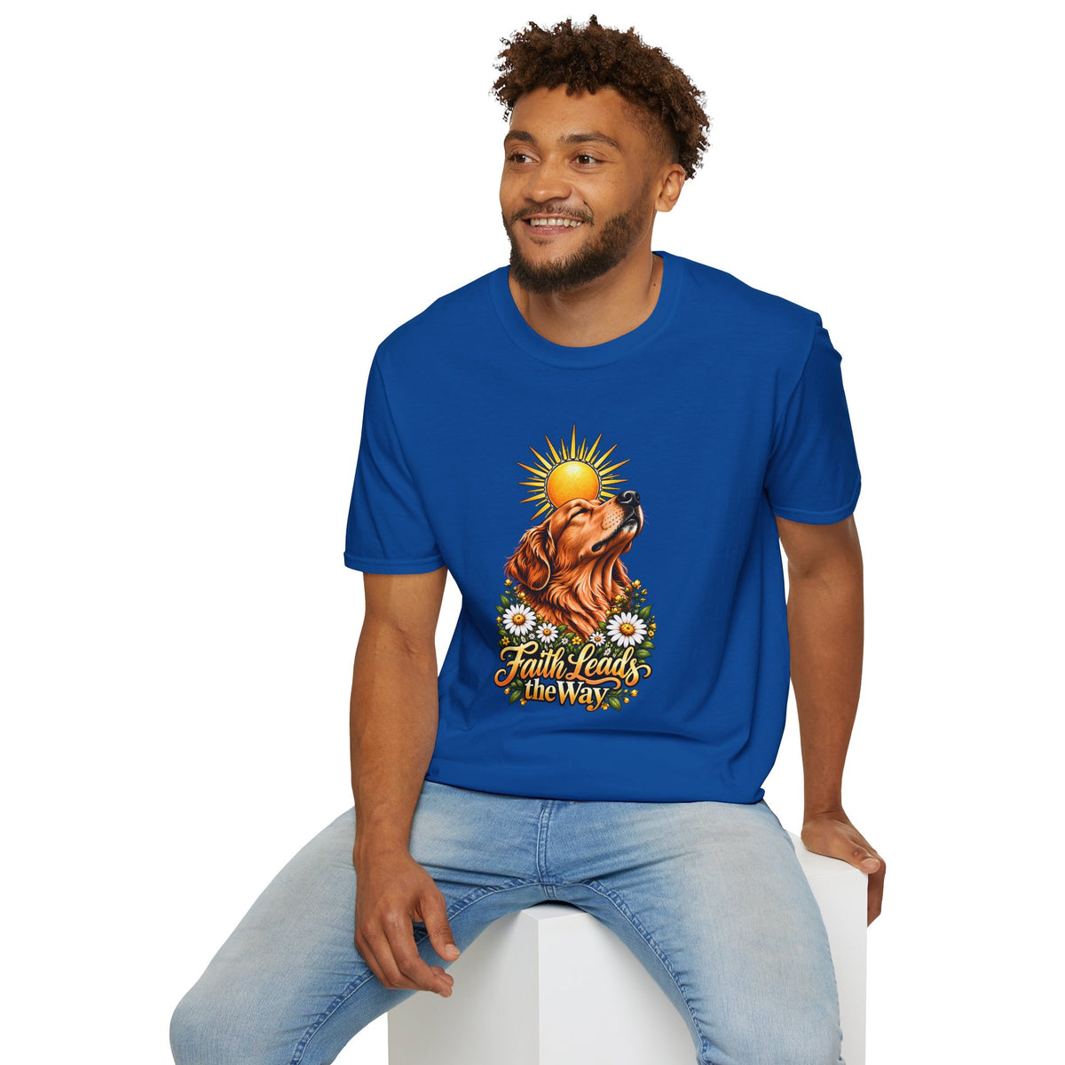 Faith Leads the Way - Golden Retriever - Supersoft Unisex T-shirt