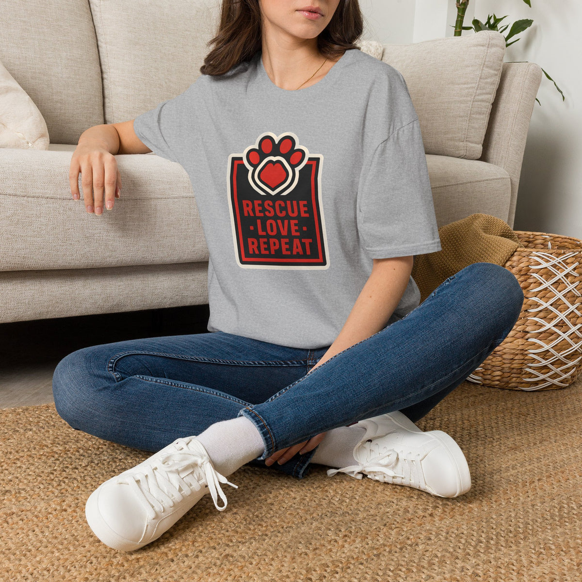 Rescue Love Repeat –  Supersoft Unisex T-Shirt