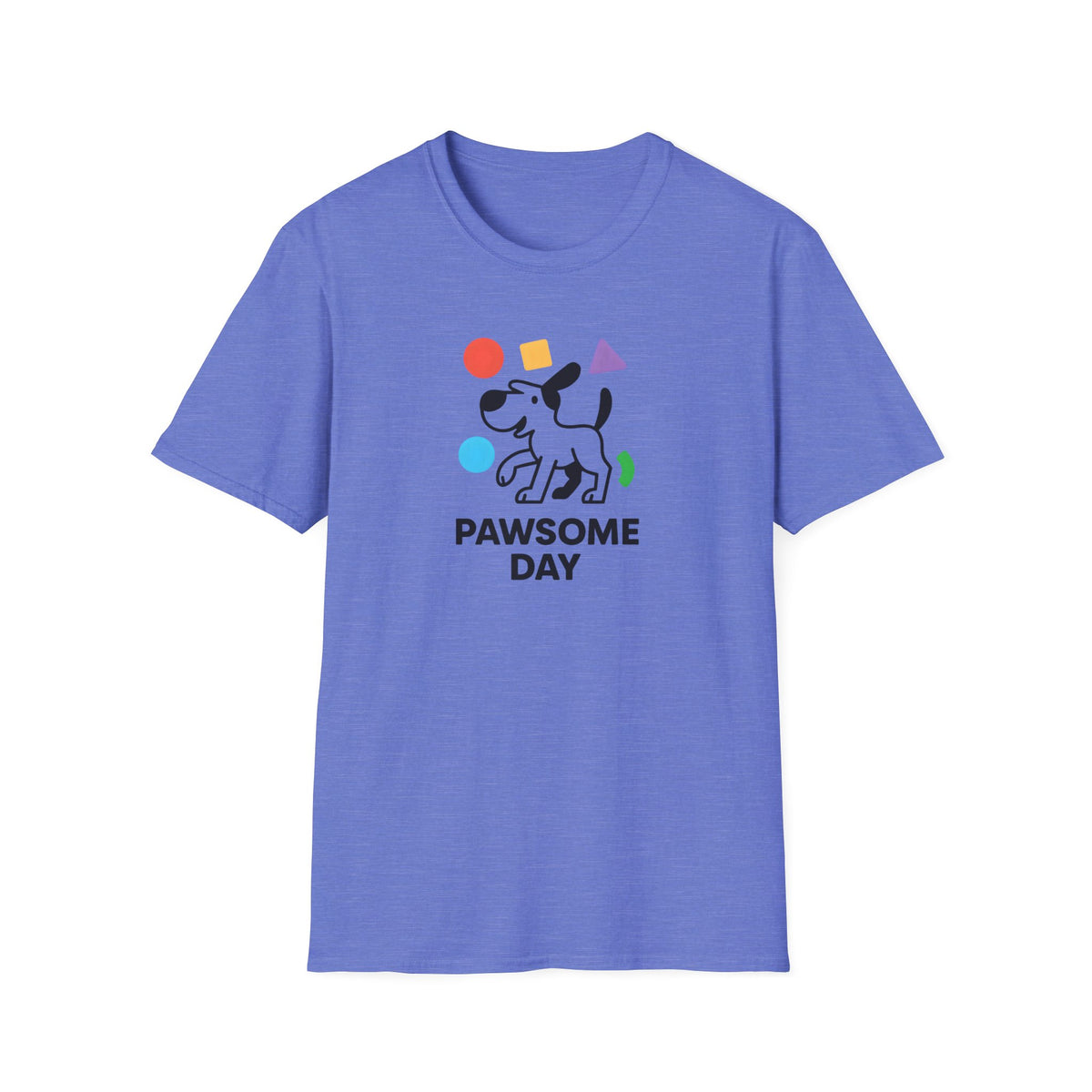 Dog with Colourful Shapes –  Supersoft Unisex T-Shirt