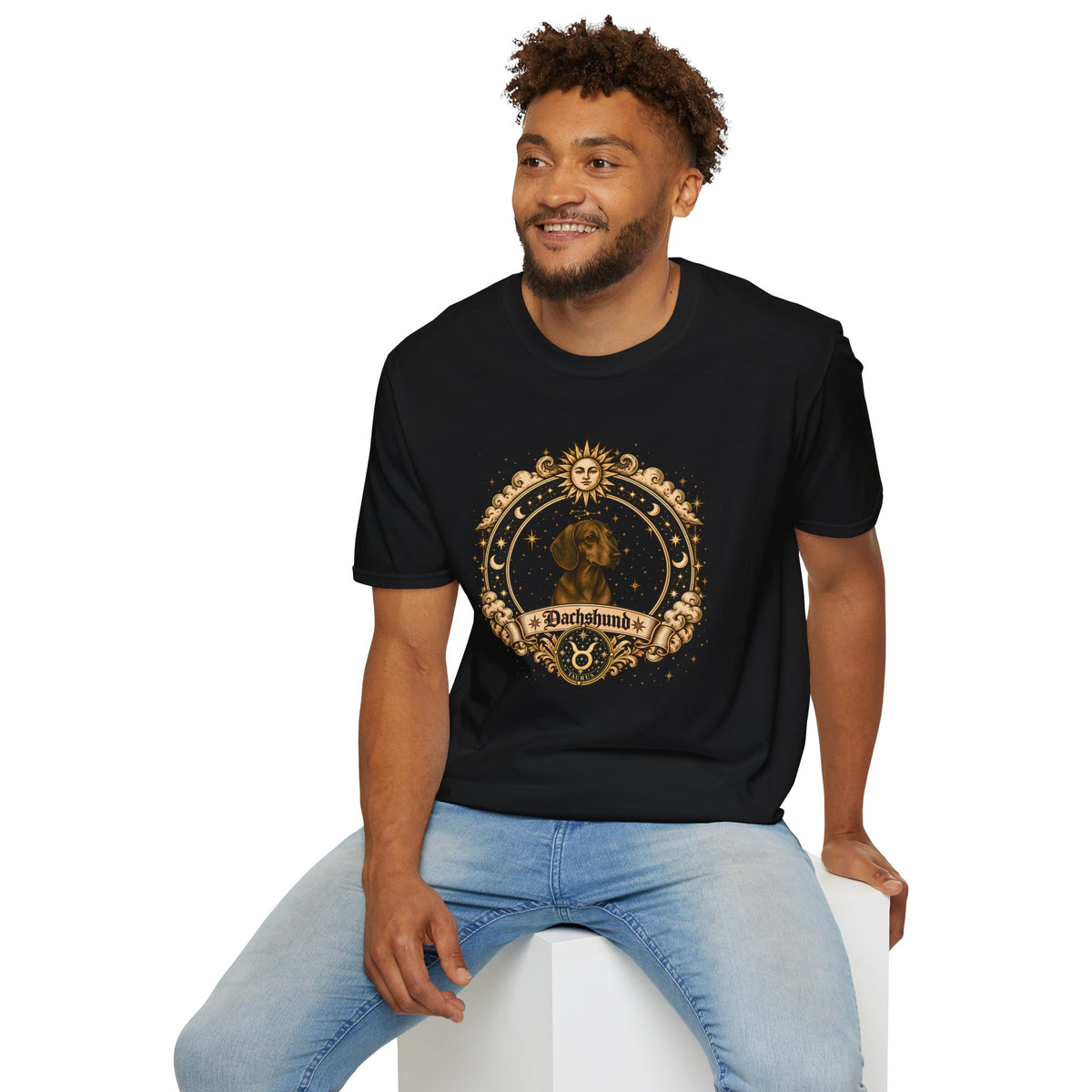 Zodiac Taurus Dachshund - Dog Horoscope Star Sign - Supersoft Unisex T-shirt
