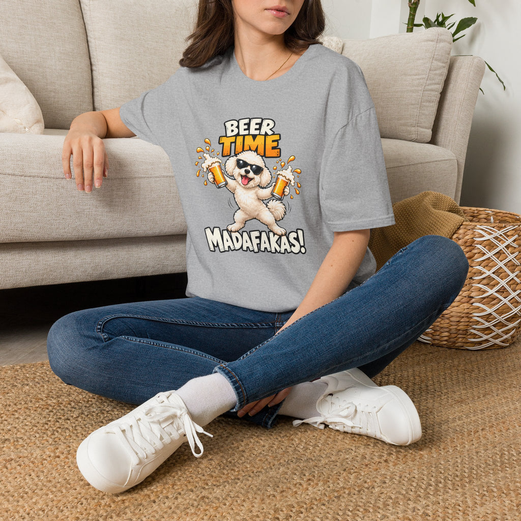 Beer Time, Madafakas! – Bichon Frise - Supersoft Unisex T-shirt