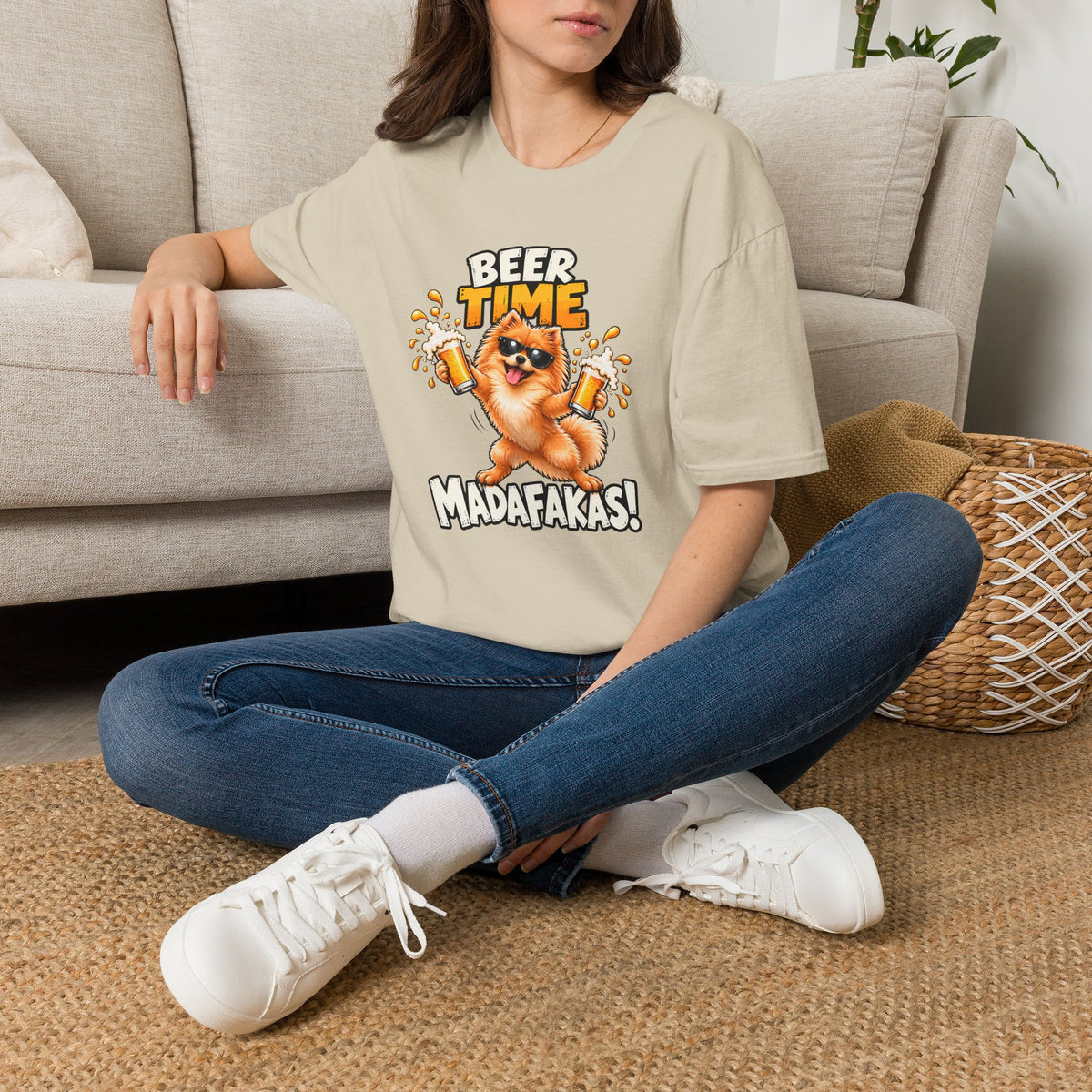 Beer Time, Madafakas! – Pomeranian - Supersoft Unisex T-shirt