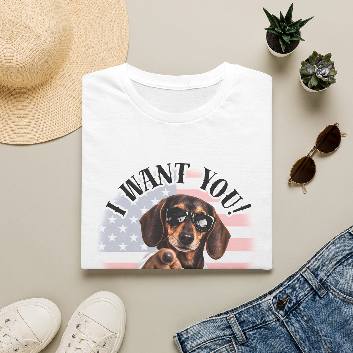 I WANT YOU!...To Rub My Belly! – Dachshund - Supersoft Unisex T-shirt